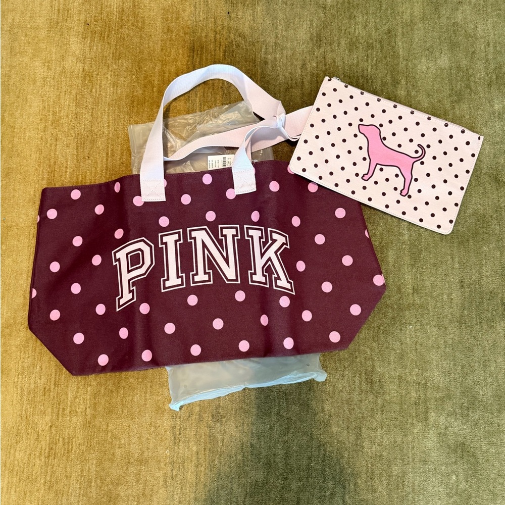 NWT Victoria’s Secret Pink Tote Bag and Pouch